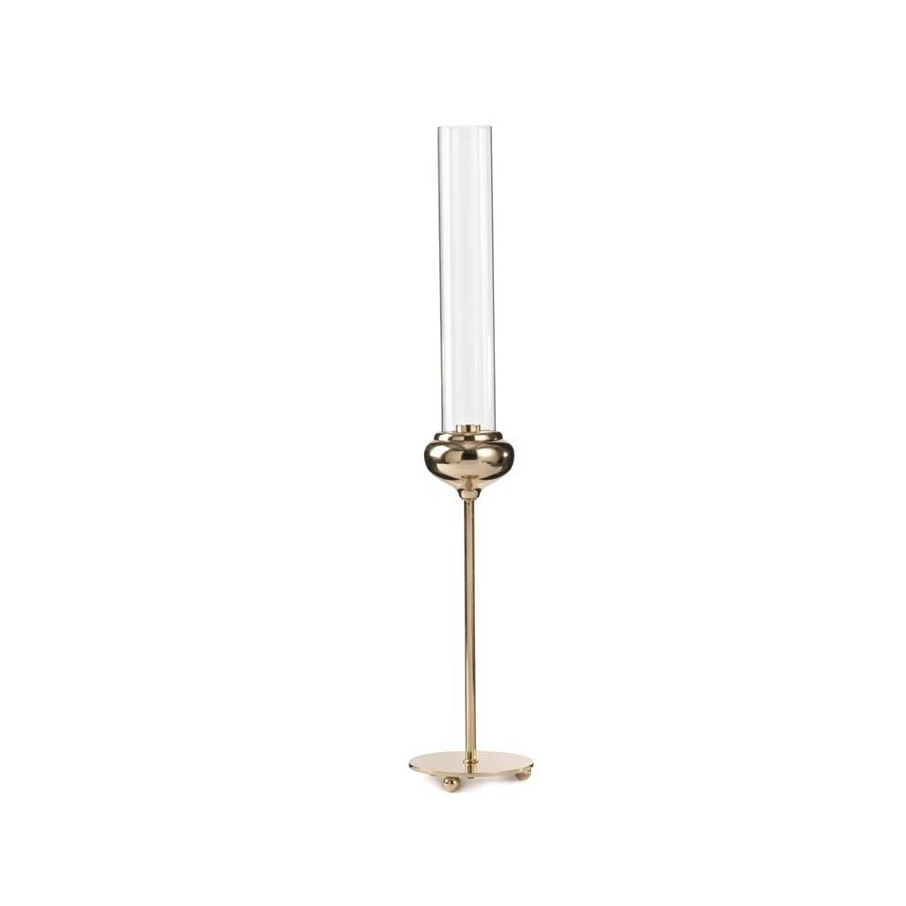 CANDELABRO IRON 1 FIAMMA GOLD 12X12H35